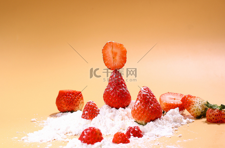 水果春季草莓新鲜草莓红色摄影图