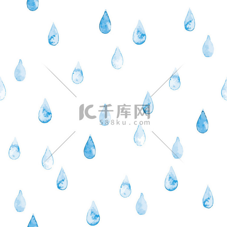 无缝水彩雨季模式 