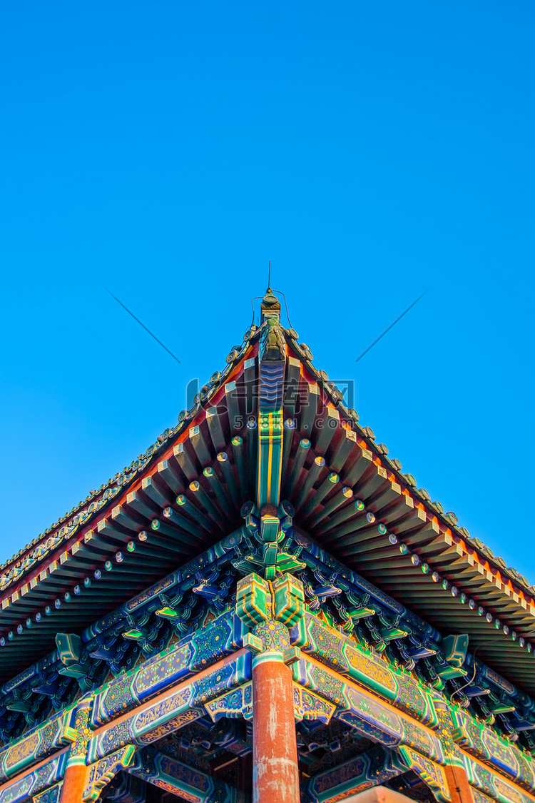 北京夏天古代园林颐和园旅游摄影