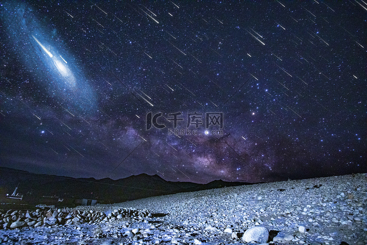 星空星座银河宇宙背景摄影图配图