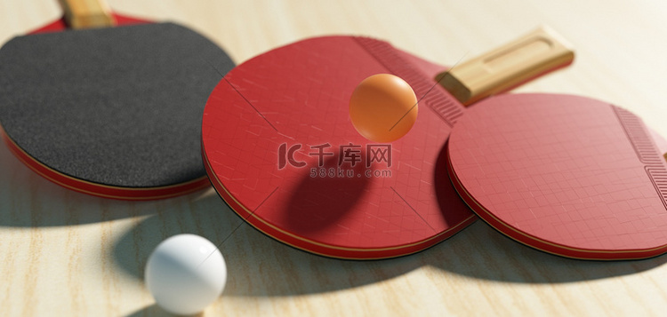 乒乓球拍体育运动3D模型素材