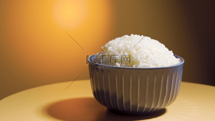 大米粒稻谷蒸煮米饭