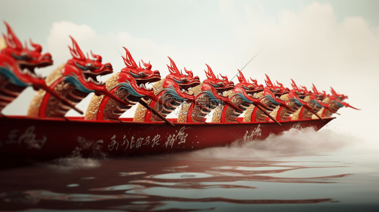 端午节传统节日划龙舟