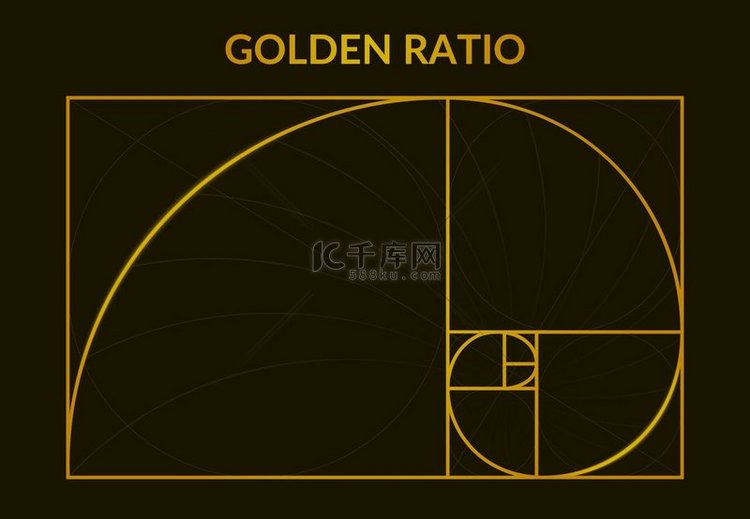 黄金斐波那契数黄金分割螺旋比例