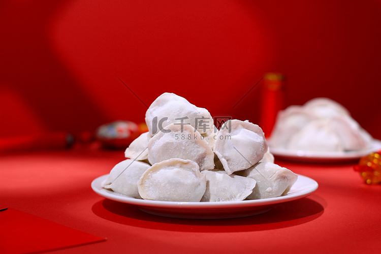 美食冬至饺子摄影图配图