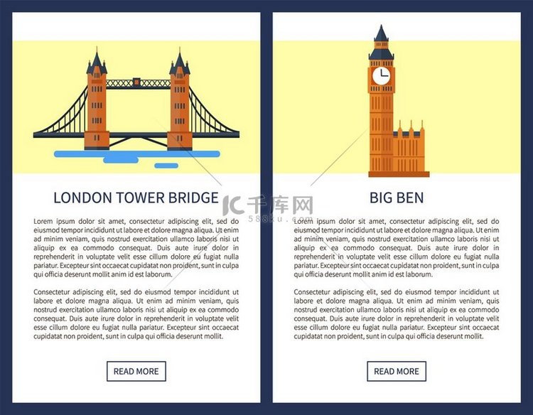 伦敦塔桥和大笨钟为英国著名景点