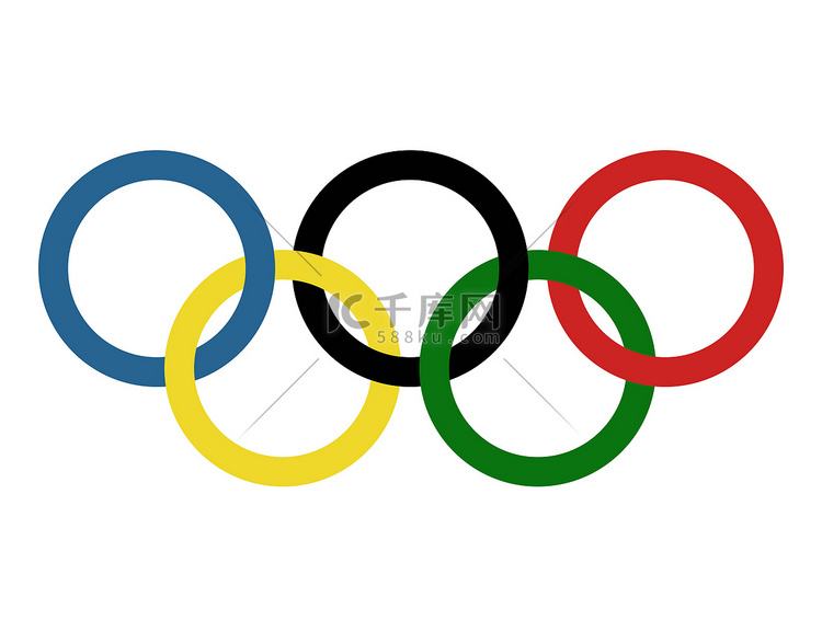 奥运五环图解。奥运会的象征。2