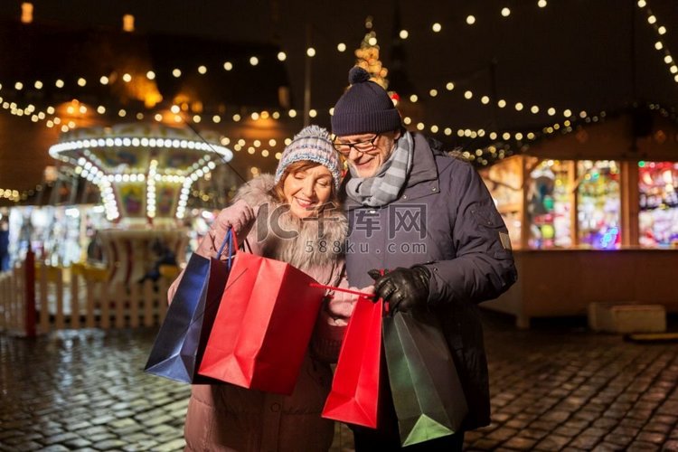  圣诞节，市场，购物，袋子