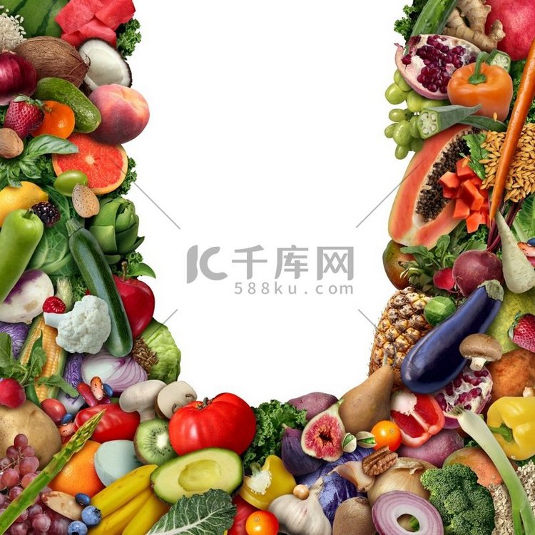  蔬菜，产品，空白，框架