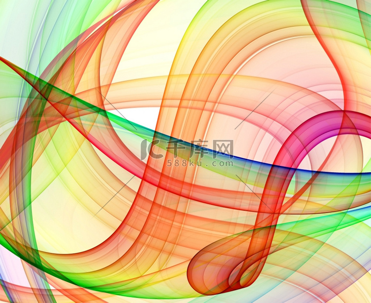 多彩曲线-抽象节日背景为您的项