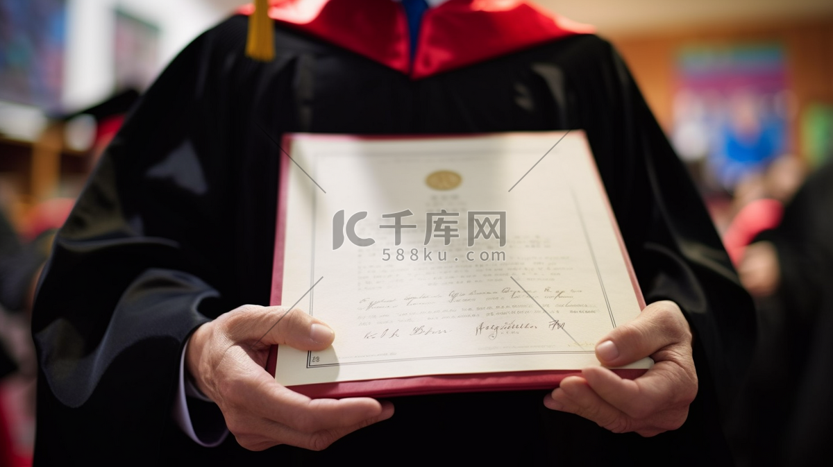 大学生展示毕业证