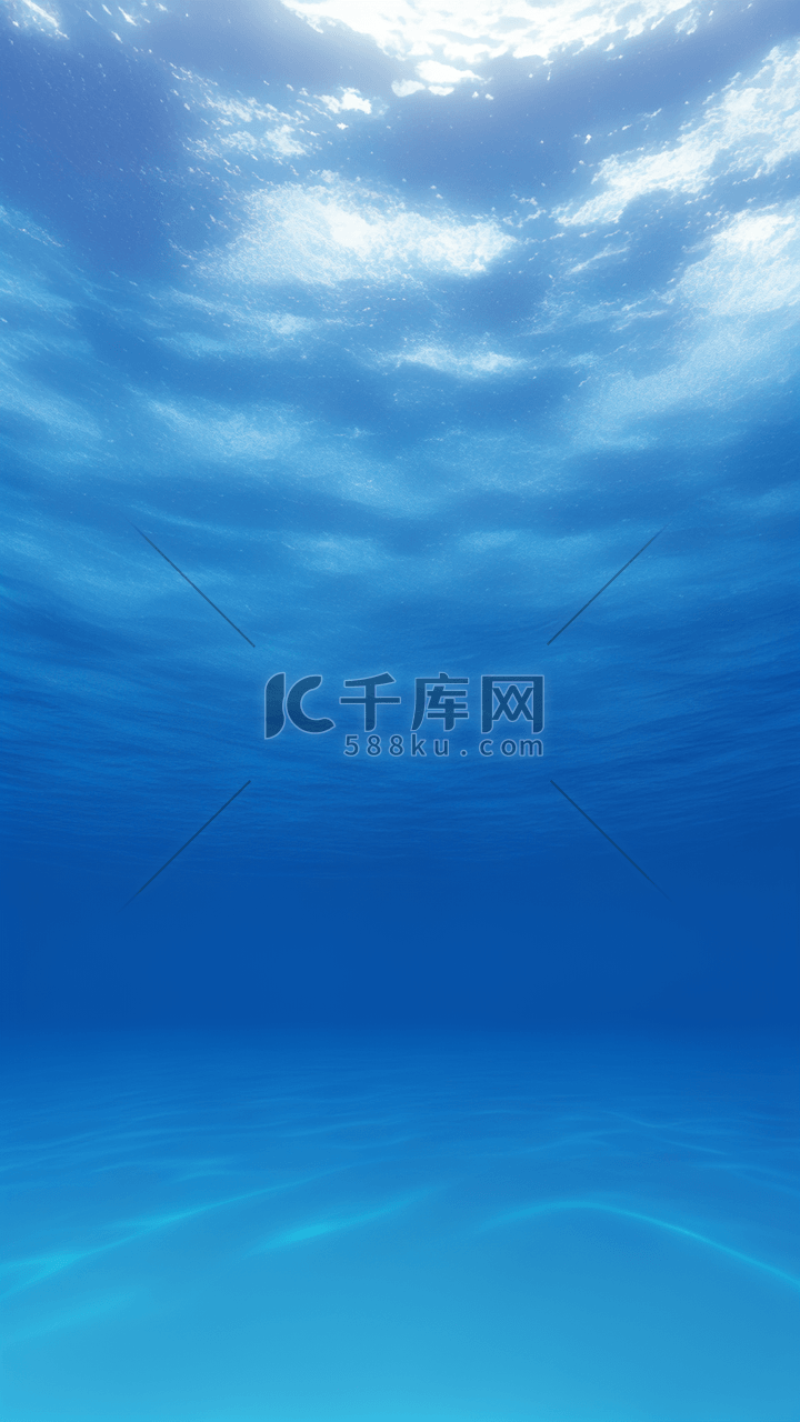 海水光影透明海水