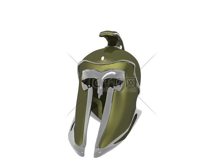 战士的古色古香的钢盔