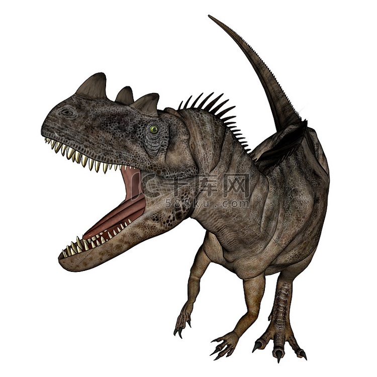 角鼻龙恐龙 - 3D 渲染