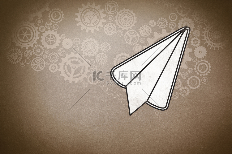 纸飞机的合成图像