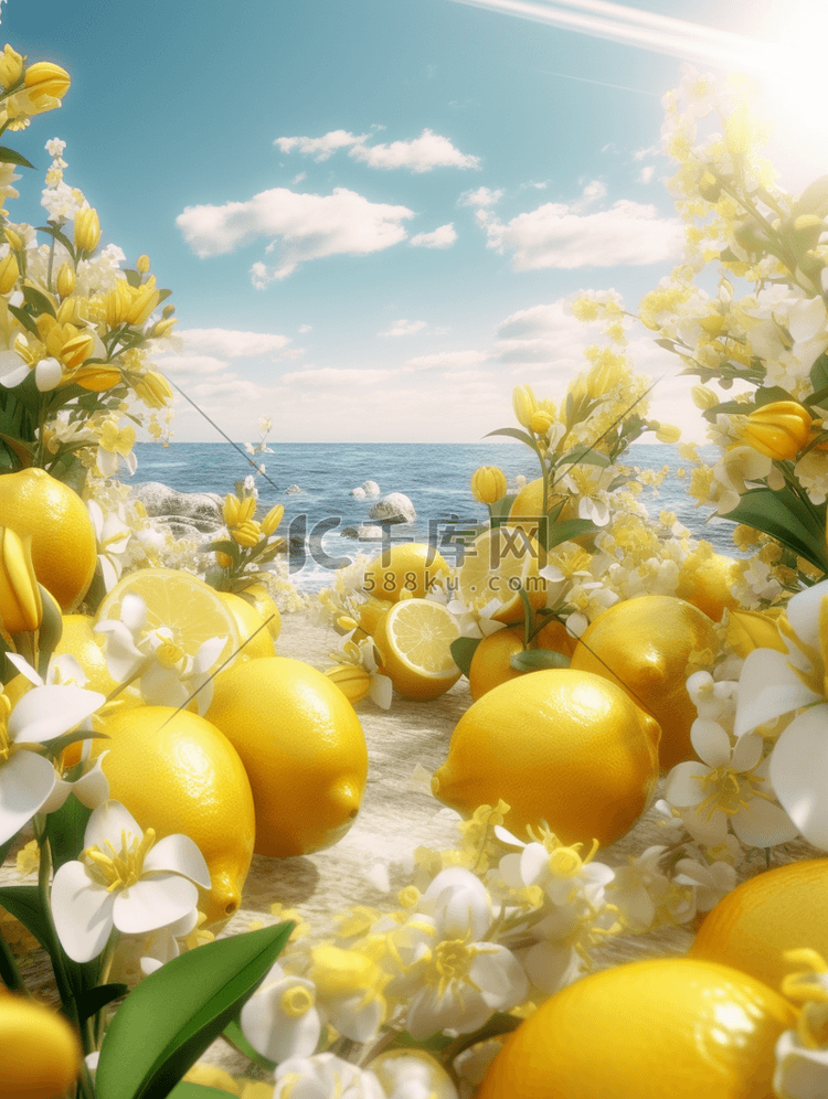 夏季创意柠檬摄影