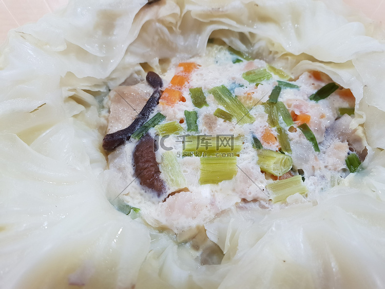 芹菜白菜蒸鸡蛋（Kai thoon）