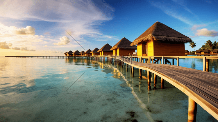 马尔代夫海岛度假大海旅游旅行水
