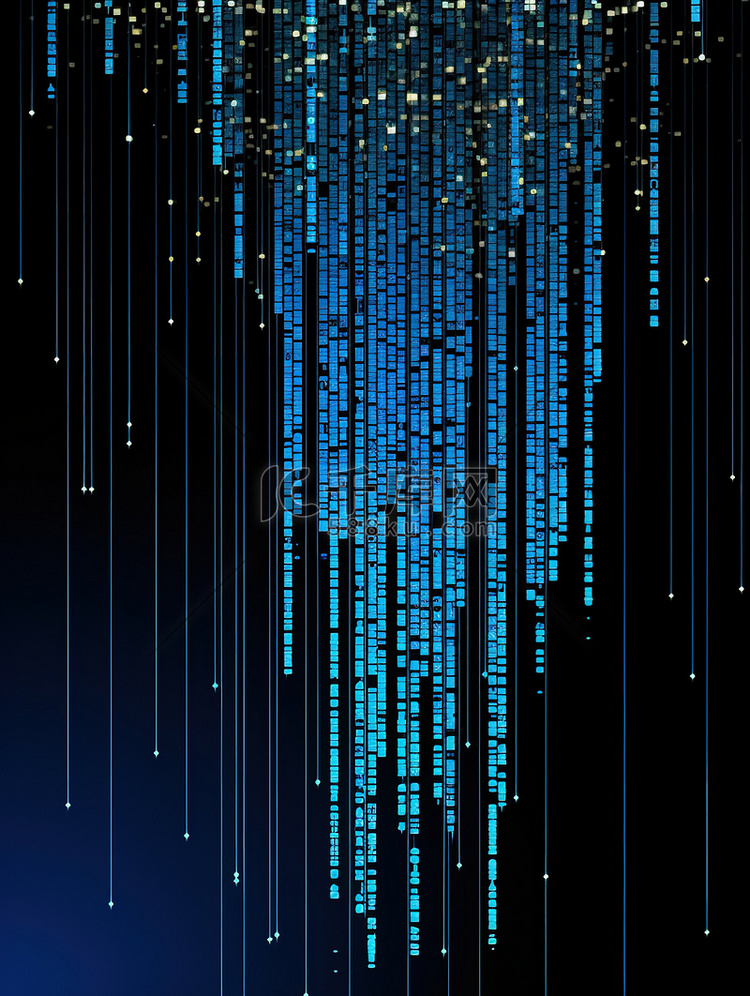 计算机代码明亮的纯蓝色背景8