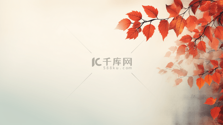 秋季自然枫叶简约纹理背景27