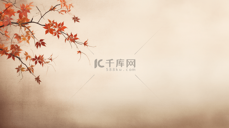 秋季自然枫叶简约纹理背景26