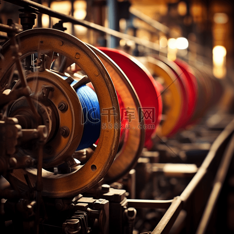 现代纺织工厂生产线纺织机15