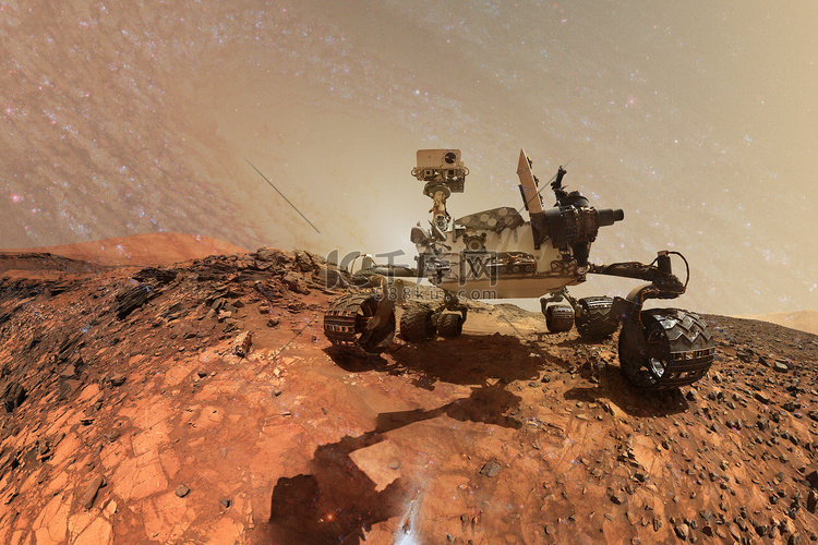 好奇号火星漫游者探索火星的表面