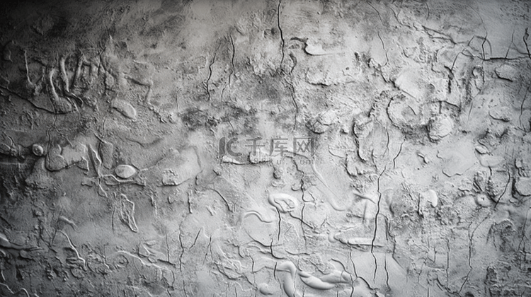具体墙，露出白色混凝土纹理和裂