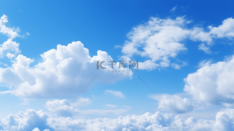 蓝天白云的背景。复古风格的照片