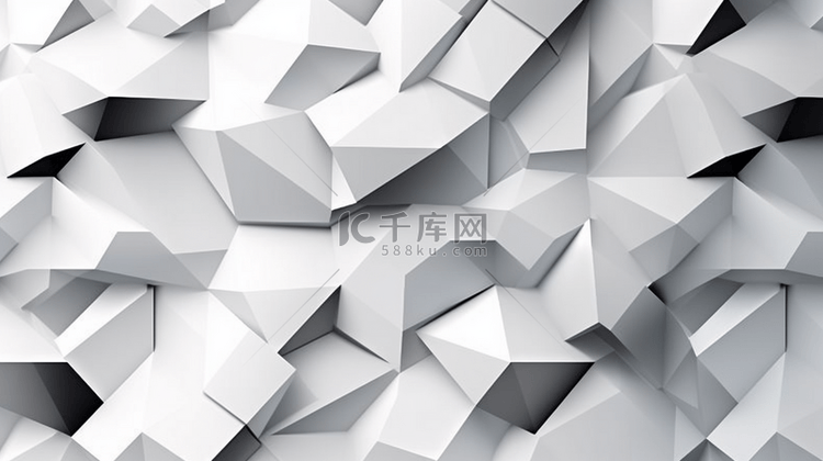 抽象现代几何六边形样式白色背景