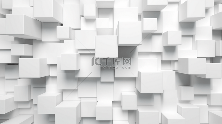 白色抽象背景，采用3D纸样式。