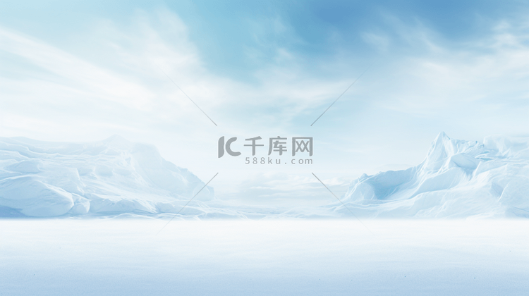 简约冬季冰雪冰原边界天际背景13