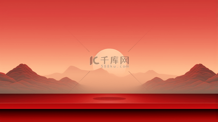 红色中国风喜庆吉祥创意背景6