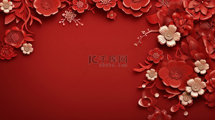 中国新年元素红色背景16