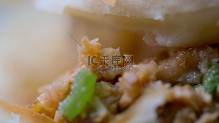 西安美食肉夹馍特写实拍1080