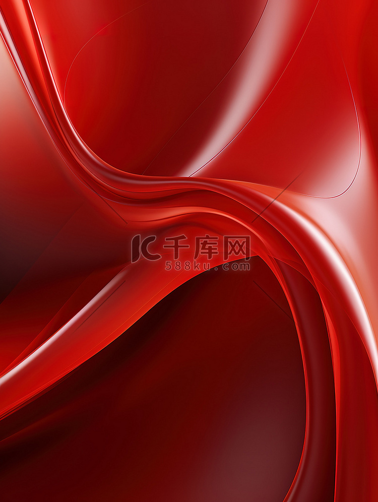 线条流畅抽象的红色背景17