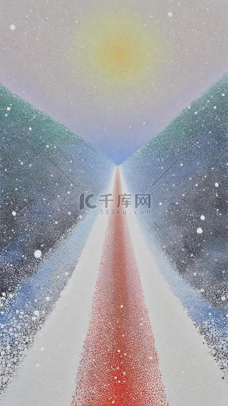 意境冬天大雪肌理磨砂质感雪景雪