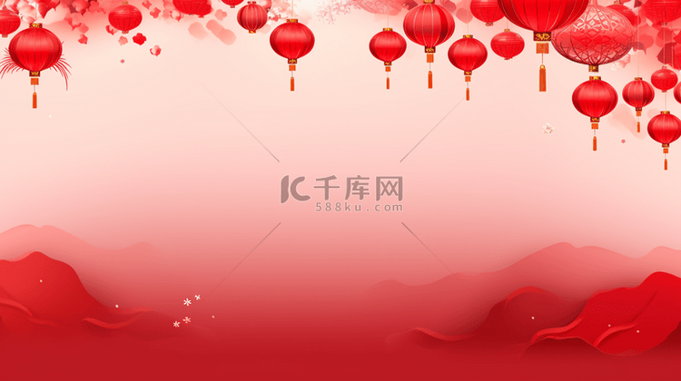 中国风节日喜庆气球背景3