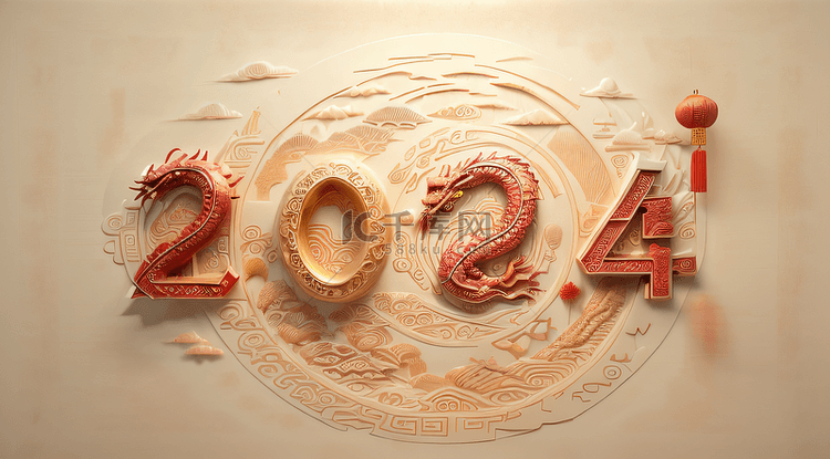 2024年中国风艺术字背景56