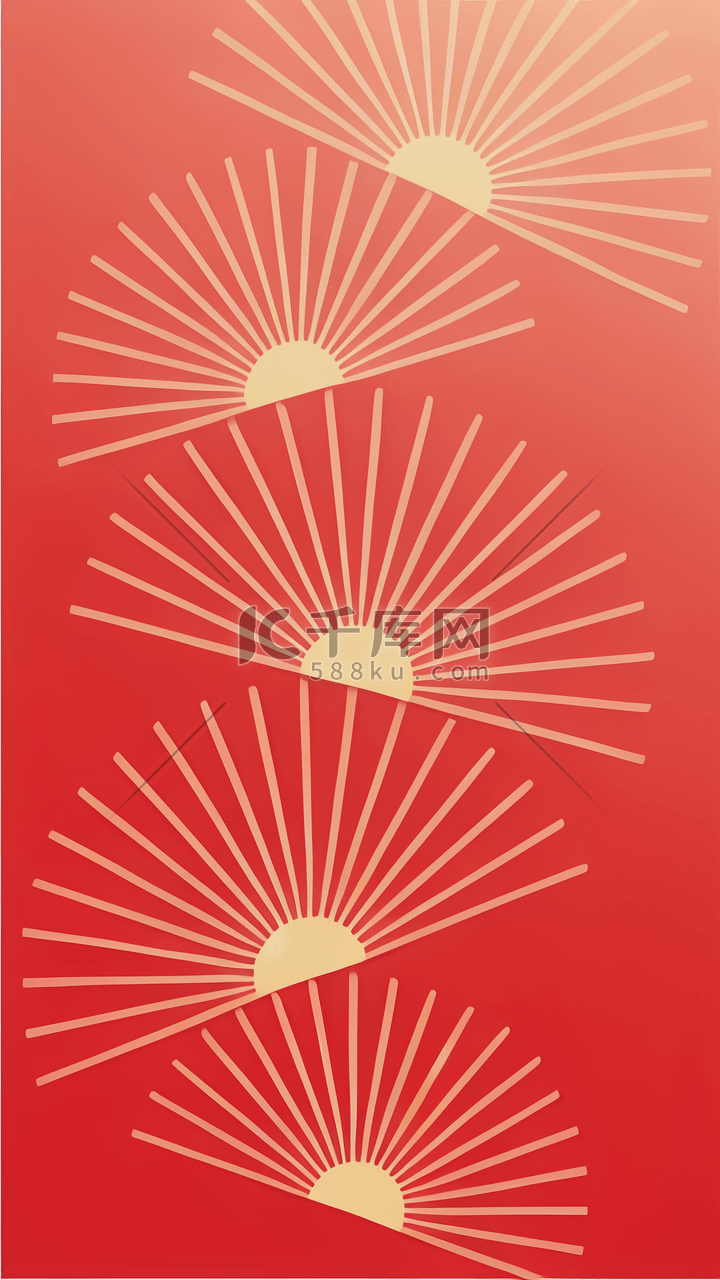 红金弥散风扁平中式新年纹理背景