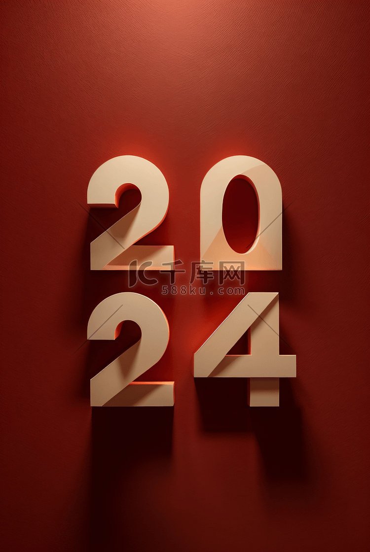 2024年新年元旦红色背景图片105