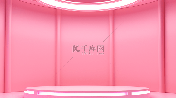 粉色时尚电商舞台装饰背景16