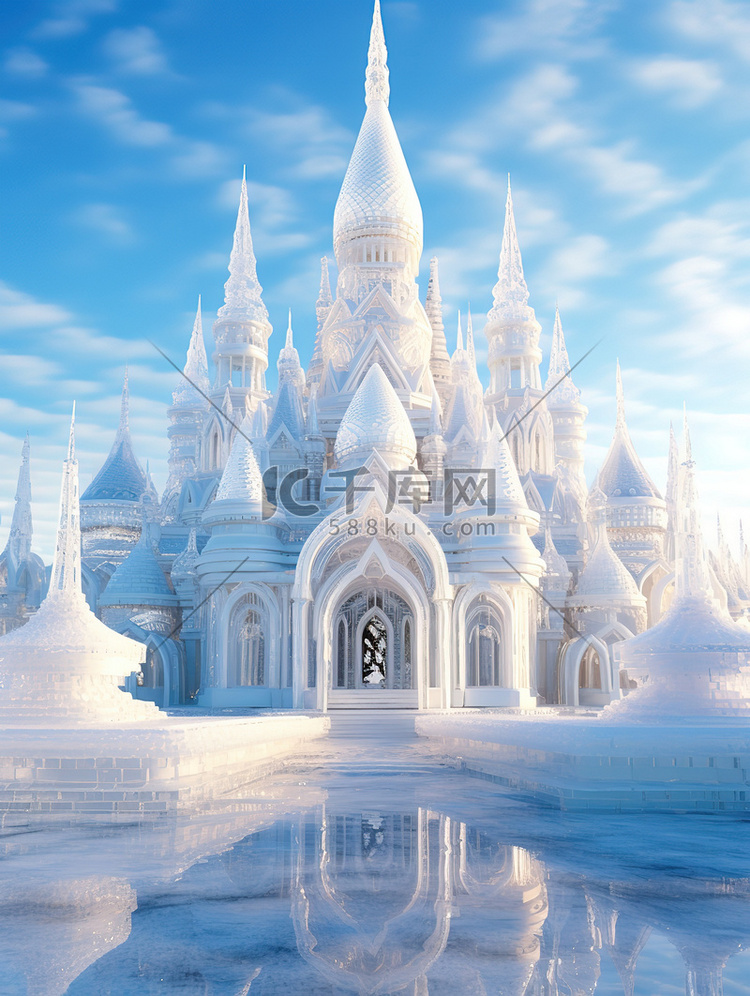 雄伟的冰雕雪城堡11设计