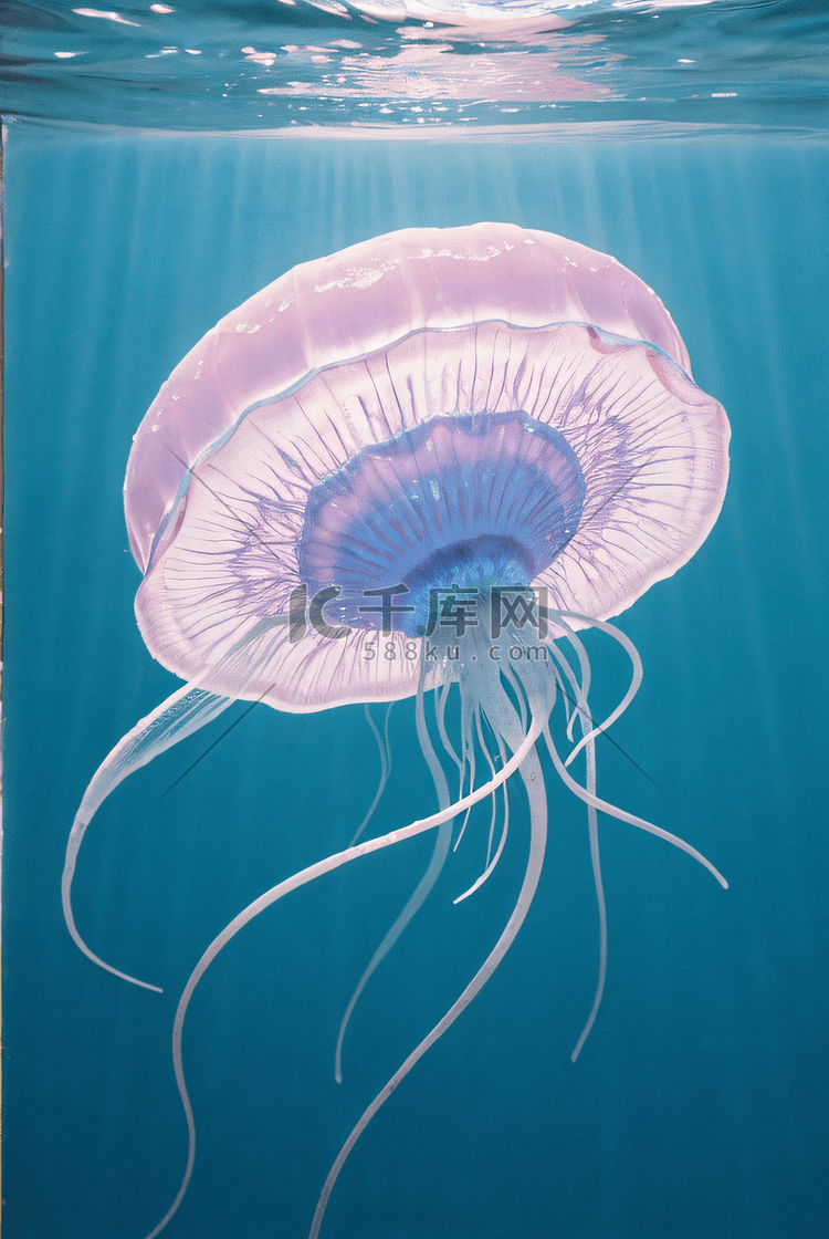 闪动着迷人色彩的水母游动图片9