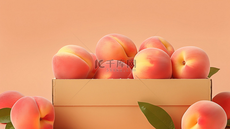 桃子柔和桃粉桃色素材