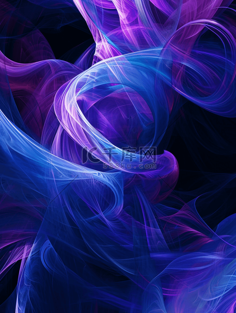 黑紫色鎏金流线线条抽象艺术背景