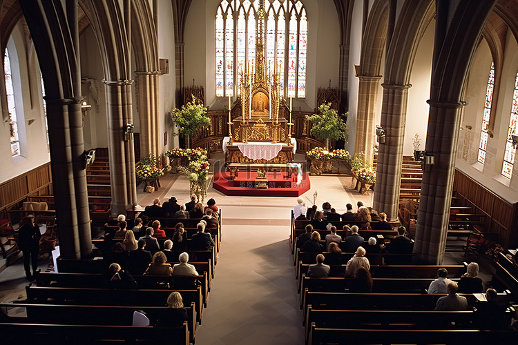 圣保罗举行弥撒和婚礼期间的教堂