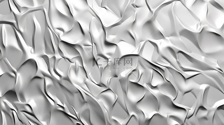 金属 3D 壁纸 质感银白色墙面饰面