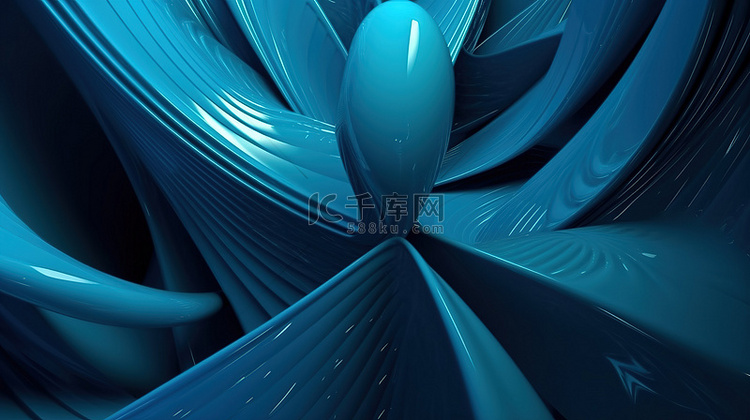 3d 数字蓝色背景的抽象插图