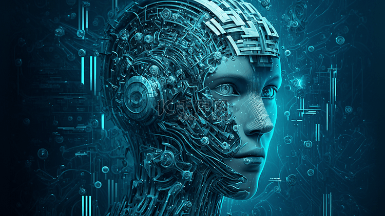 人工智能未来科技蓝色背景